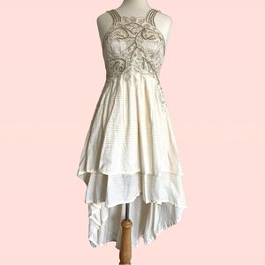 Free People 🤍 New Romantics Boho High Low Dress Limited Edition